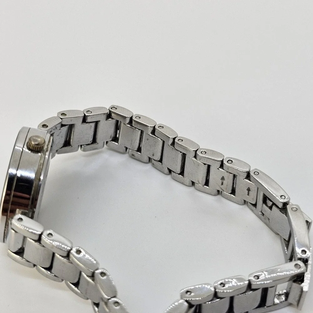 Anne Klein Diamond Women's 26MM White Dial Gray‎ Tone Bracelet 7